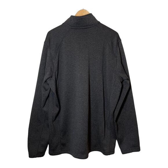 Eddie Bauer Mens 1/4 Zip Fleece Lined Pullover Shirt Black 2XL - Picture 2 of 5